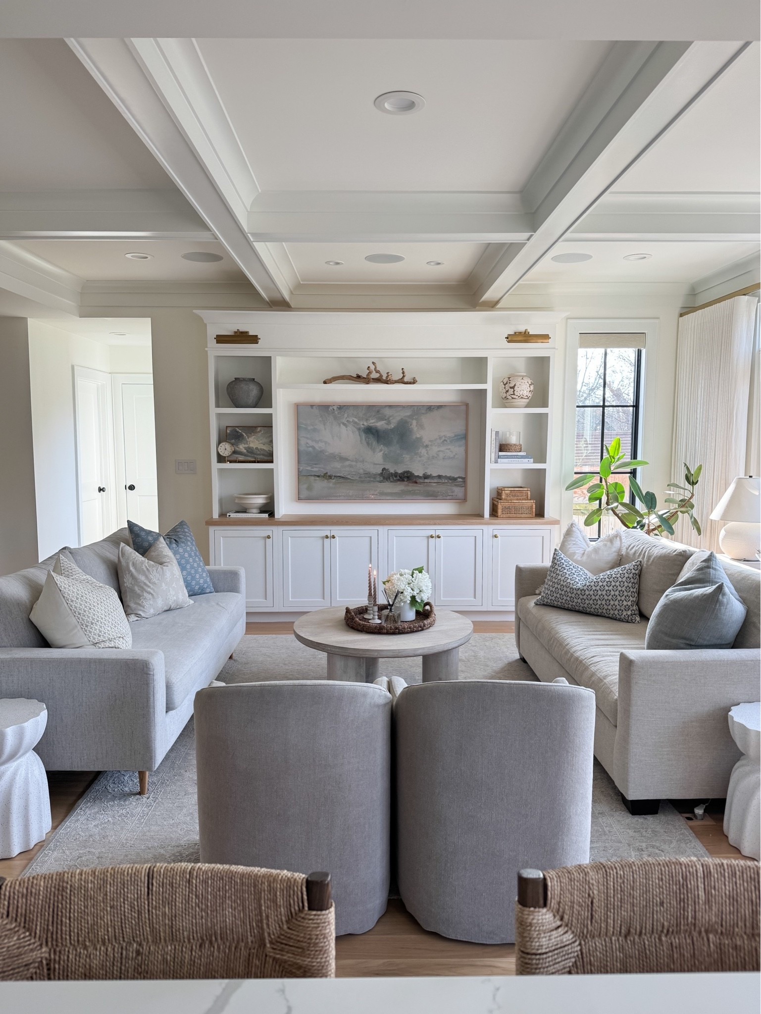 If you’re drawn to light-filled, layered interiors that feel warm and lived in, this room is for you. Soft neutrals, natural textures, comfortable seating, and classic silhouettes create a space that feels inviting in every season. I’ve linked all of my favorite pieces