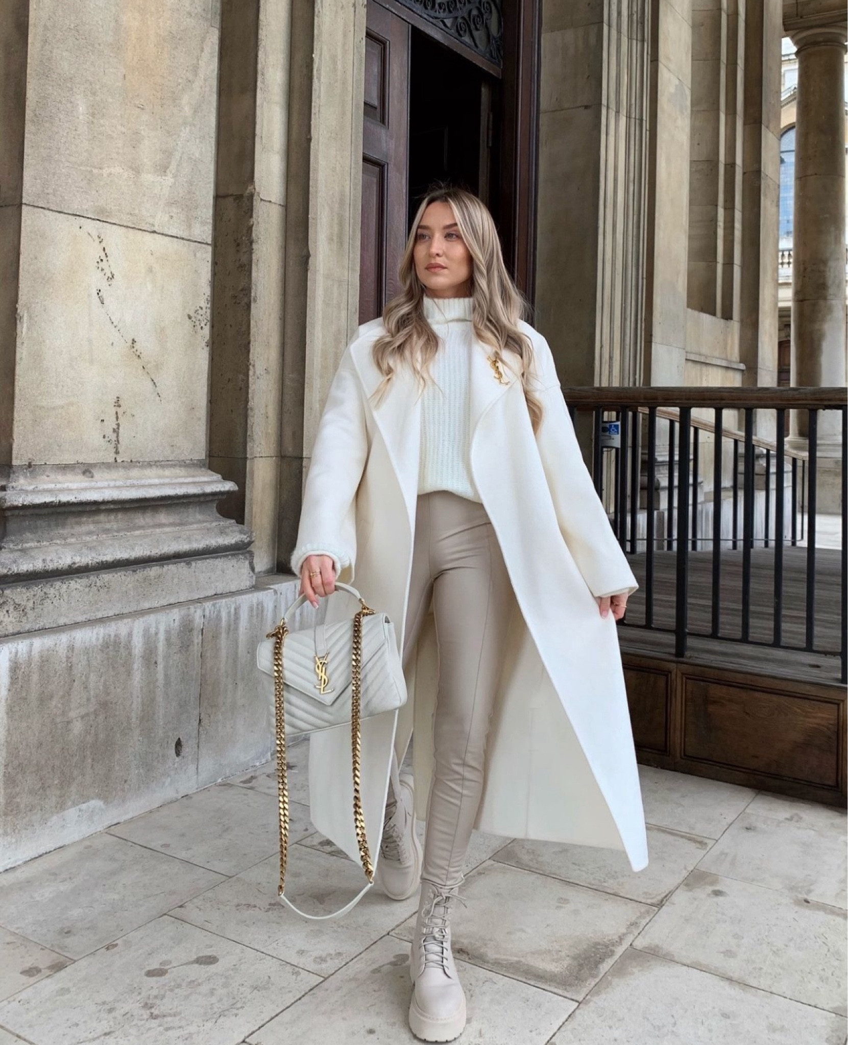 All cream and white wintry look for autumn outfits 🤍 cosy neutral fit with leather look leggings and chunky boots

#LTKstyletip #FashionMonth #LTKautumn