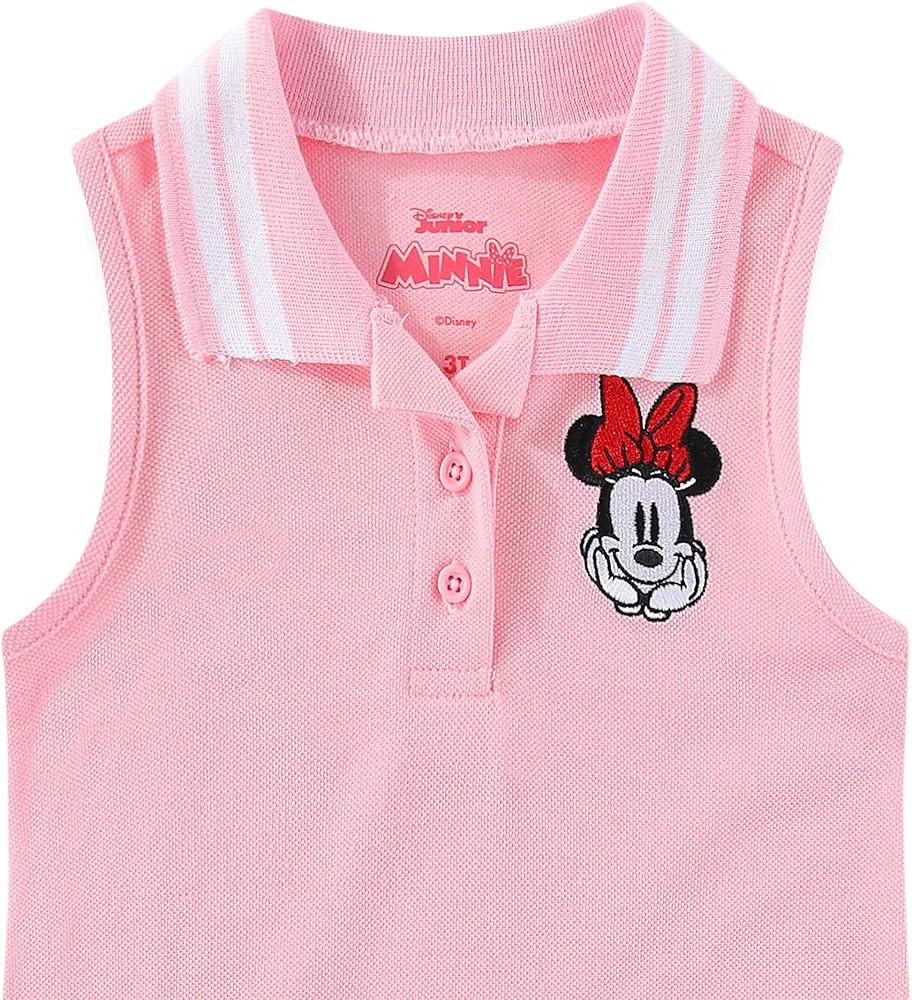 Amazon.com: Disney Minnie Mouse Girls Collar Dress for Toddler and Big Kids Pink: Clothing, Shoes... | Amazon (US)