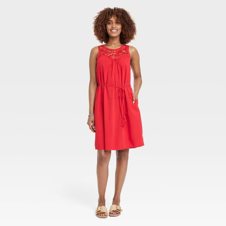 Women's Wide Strap Sleeveless A-Line Dress - Knox Rose™ | Target