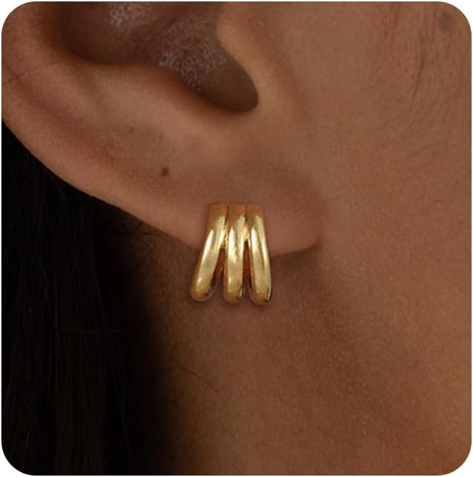 Dainty Gold Knot Stud Earrings for Women Trendy Dangle Earrings | Amazon (US)