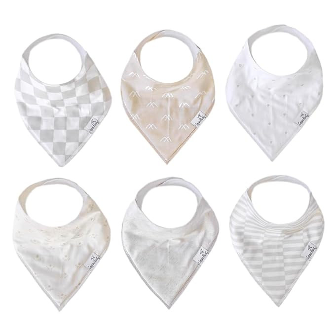 Copper Pearl 6 Pack Soft Cotton Baby Bibs for Drooling and Teething, Absorbent Drool Bibs for Bab... | Amazon (US)