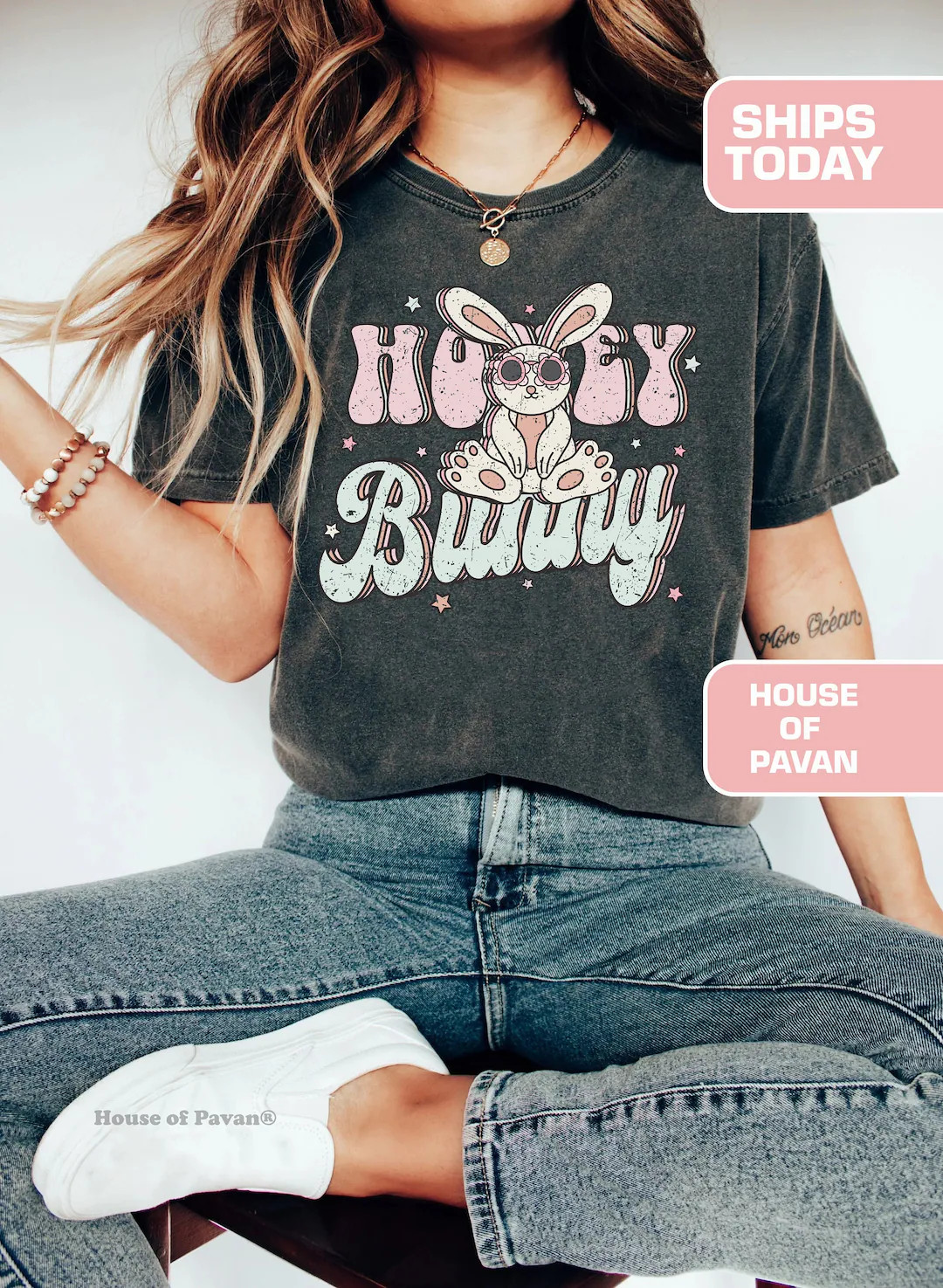 Honey Bunny Easter Bunny Shirt, Bunny Shirt, Cute Easter Shirt Happy Easter Bunnies Shirt, Bunny ... | Etsy (US)