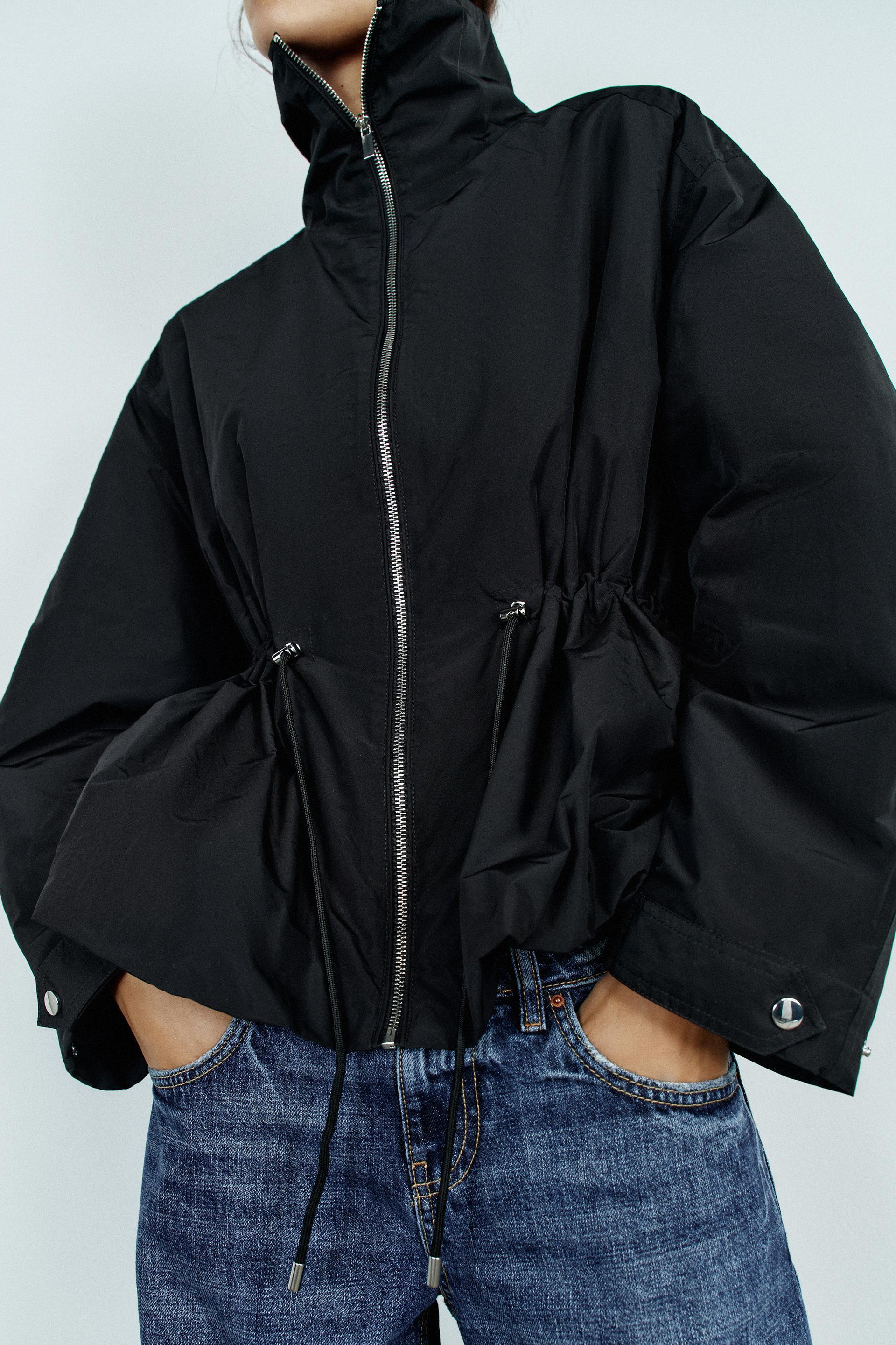 Zara - Padded Stand-Up Collar Jacket - Black - Xs - Woman | Zara US