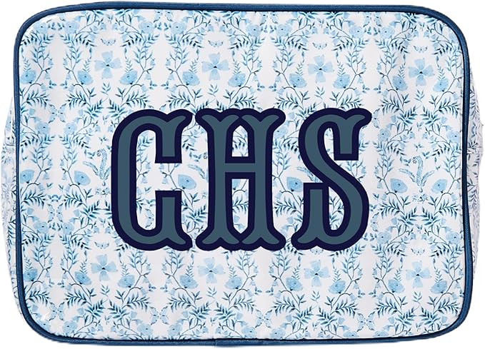 Personalized Clear Coated Pouch - Medium or Large Toiletry Bag with Embroidered or Applique Monog... | Amazon (US)