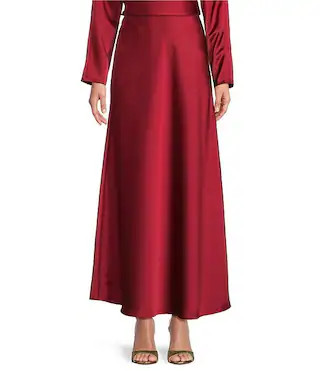 Antonio Melani Bella A-Line Coordinating Satin Maxi Skirt | Dillard's | Dillard's