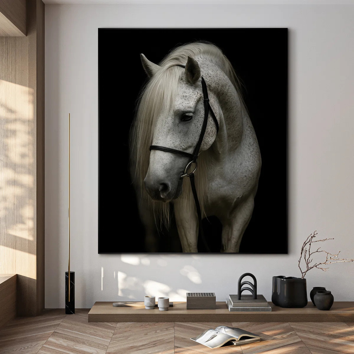 Extra Large Wall Art Fabric Print - Horse Animal Artwork Artwork Decor for Living Room or Bedroom... | Wayfair North America