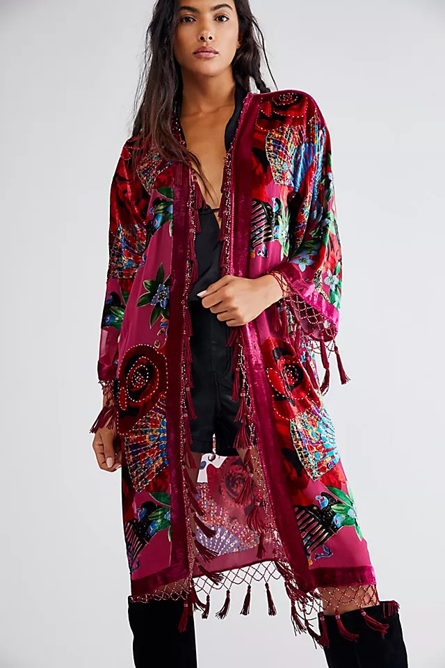 Rosalita Burnout Velvet Kimono | Free People (Global - UK&FR Excluded)
