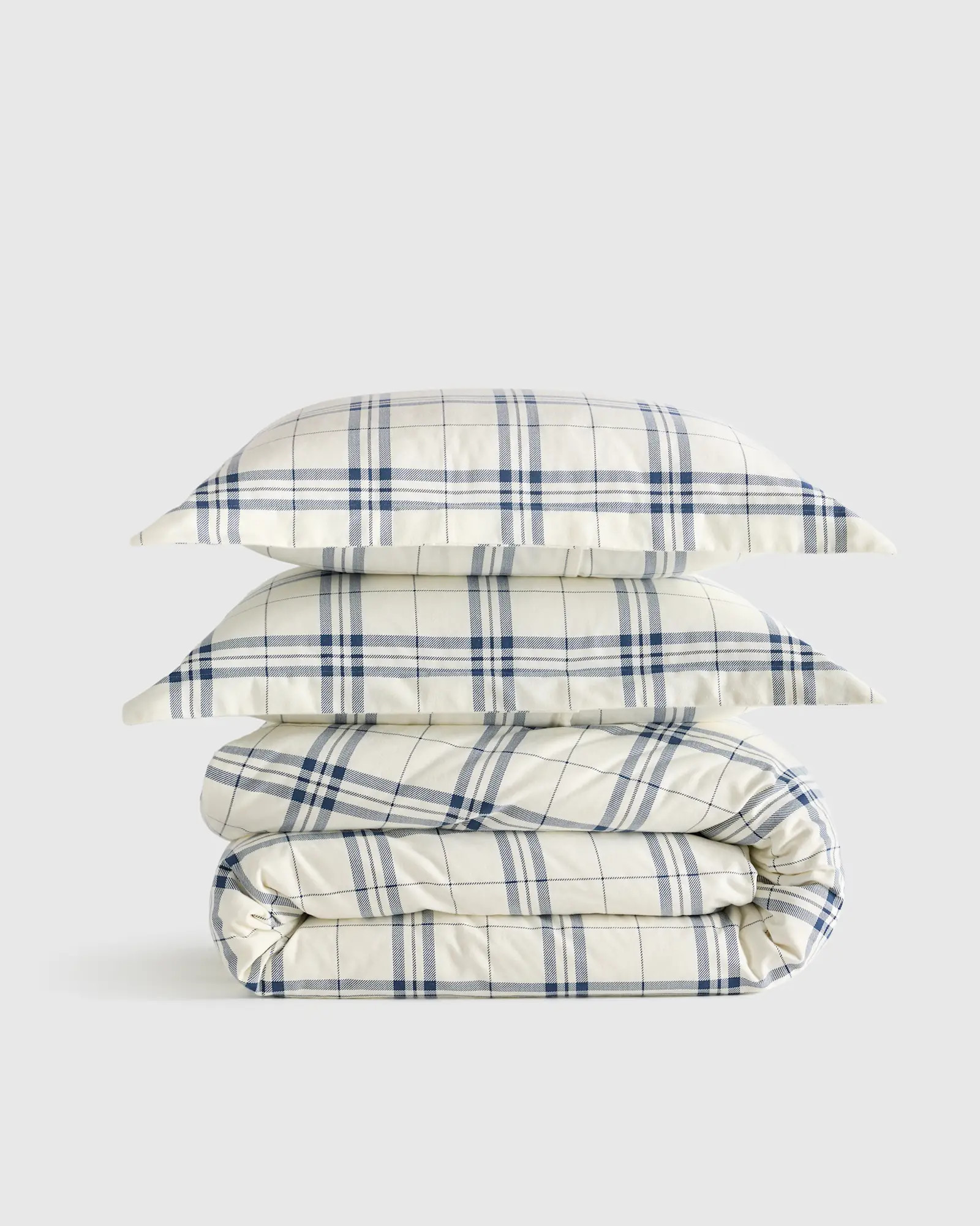 Luxury Organic Plaid Flannel Duvet Cover Set | Quince