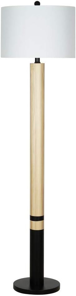 Amazon Brand – Rivet Scandinavian Style Wood Floor Lamp, LED Bulb Included, 58.25"H, Blonde/Bla... | Amazon (US)