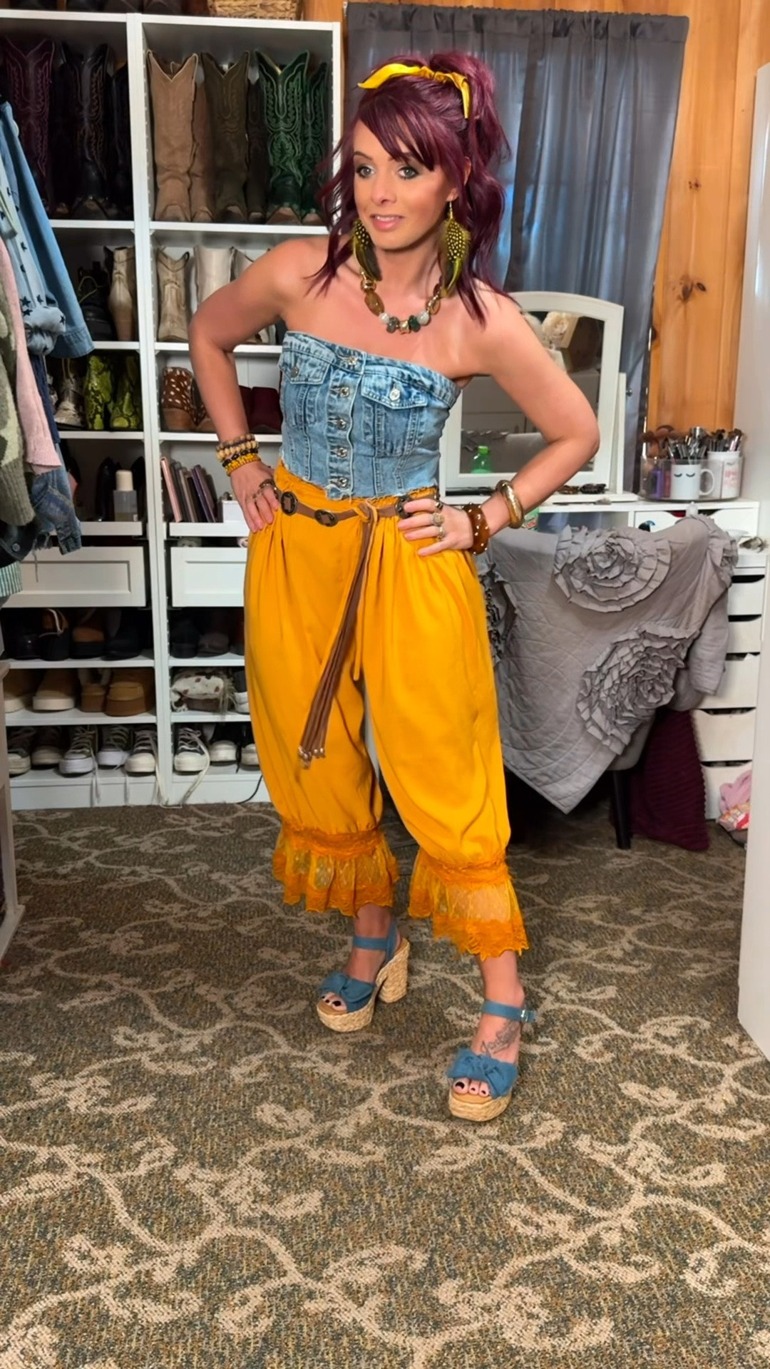 Anddd I got another color of the bloomer pants. 😏. Entire fit is from Amazon! 
Denim Tube Top - in a size S. (Wish this came in XS, tbh. If you’re smaller chested like me, I’d say size down, otherwise fits TTS, back has elastic/ruching so it does stretch to fit) 
Pants - in a size S

#LTKootd #LTKPetite #LTKgrwm