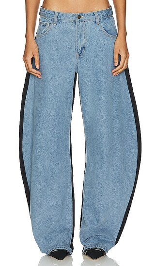 LIONESS Horseshoe Jeans in Blue. - size XXL | Revolve Clothing (Global)