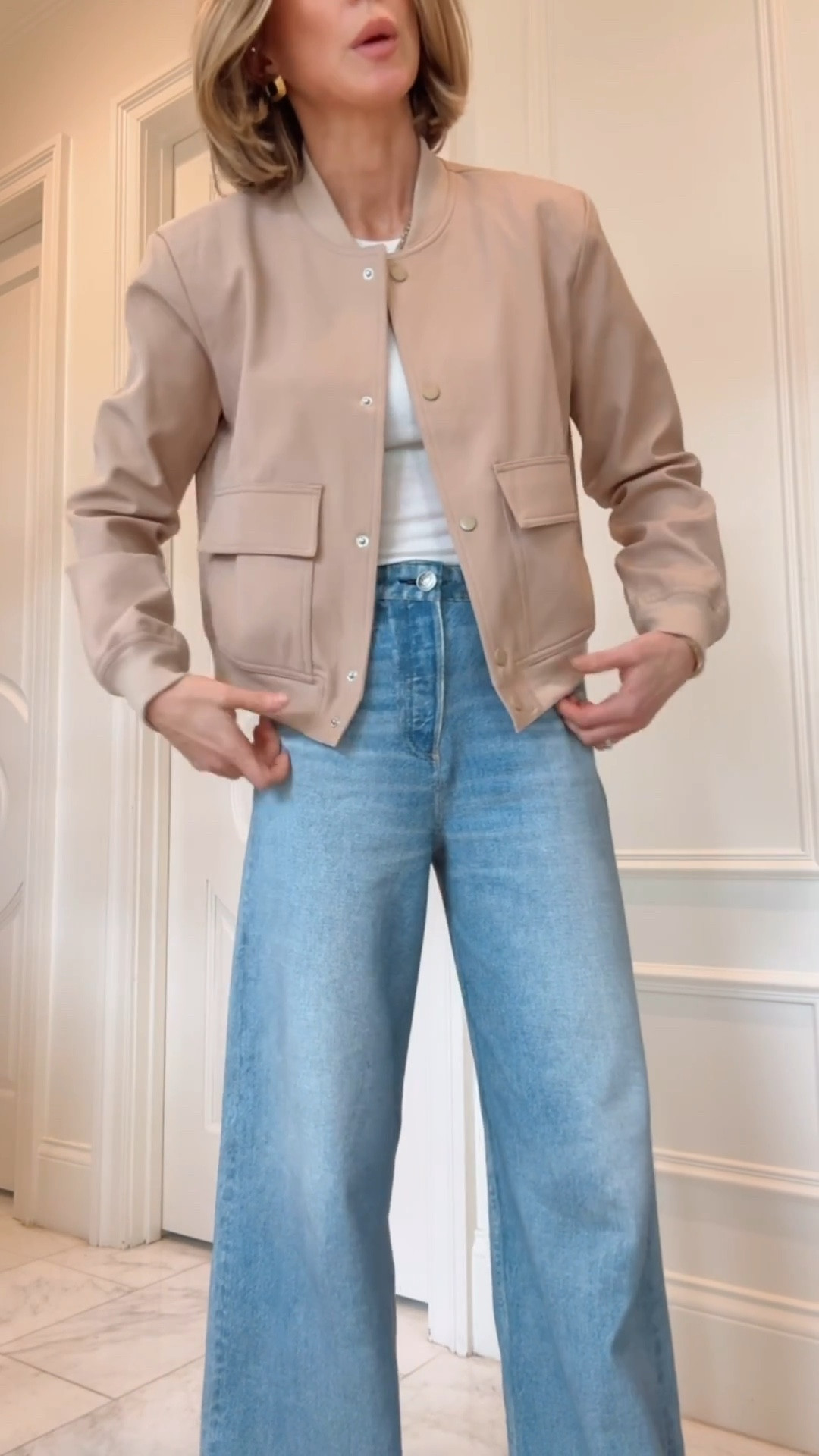 Amazon bomber jacket for spring. I'm wearing size small 