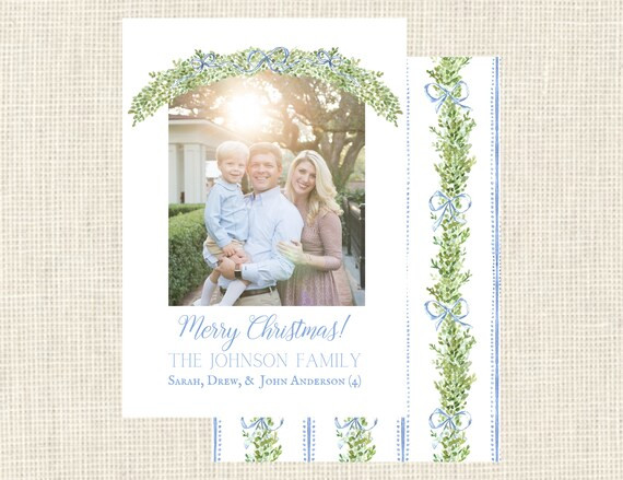 Watercolor Boxwood Christmas Cards | Etsy | Etsy (US)