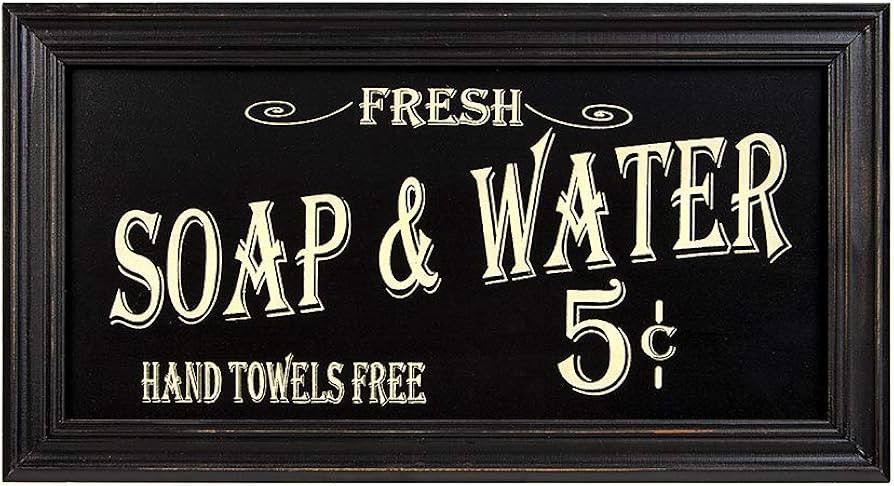 Vintage Bath Advertising Wall Art | Americana Collection | Bathroom Laundry Room Decor | 7 1/2 x ... | Amazon (US)