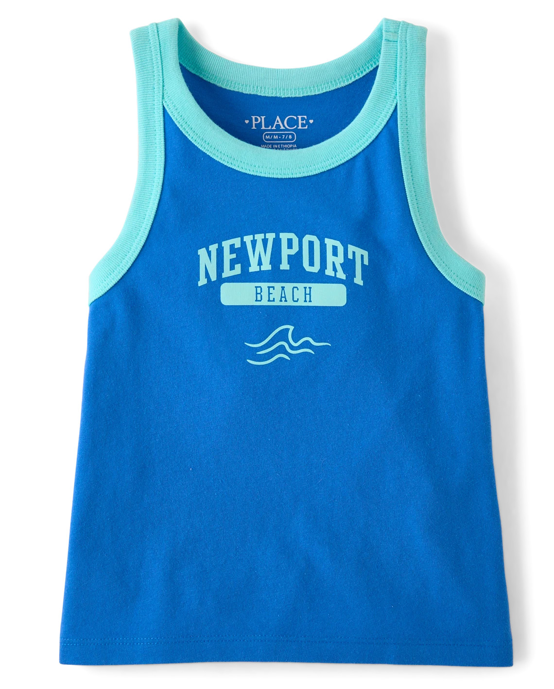 Girls Colorblock Graphic Tank Top - blue | The Children's Place