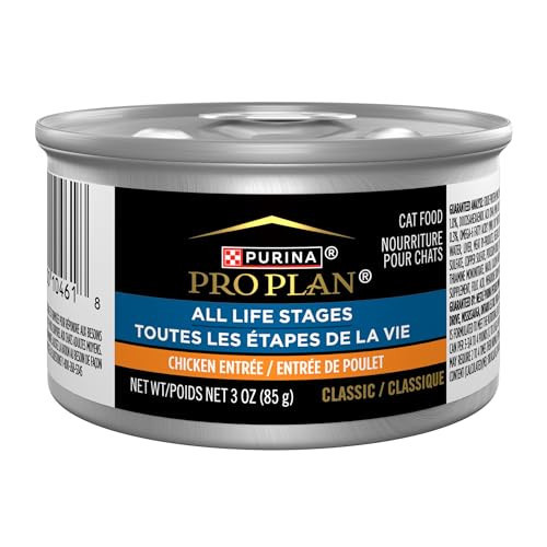 Purina Pro Plan High Protein Wet Cat Food All Life Stages Chicken Pate Classic Entree 3 oz (Pack of 24) | Amazon (US)