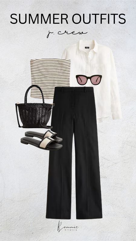 Summer Outfit Inspo 🌻 Midsize Fashion | Summer Outfit Ideas | J. Crew Outfit Styling | Euro OOTD | Midsize Workwear | Trouser Outfit

#LTKStyleTip #LTKWorkwear #LTKMidsize