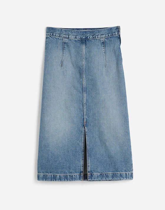 Denim Midi Pencil Skirt in Billings Wash | Madewell