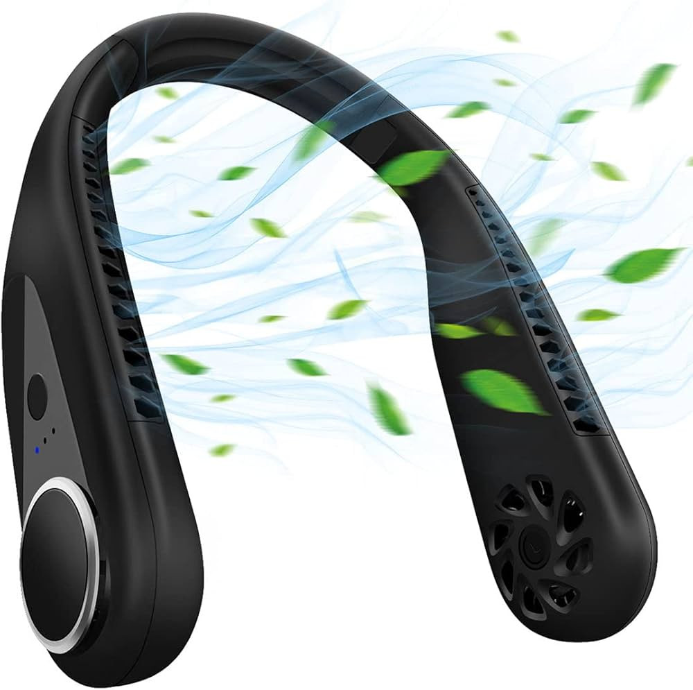 Neck Fan, Portable Bladeless Personal Fans Rechargeable Battery, Small Hands Free Hanging Cooling... | Amazon (US)