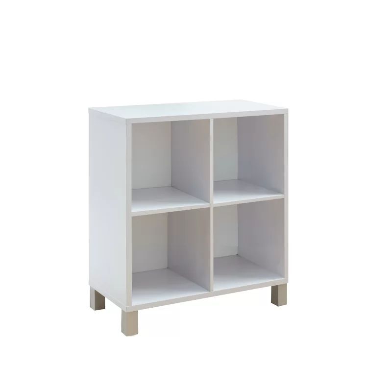 White Marcus Display with 4 Shelves Cube Bookcase | Wayfair North America