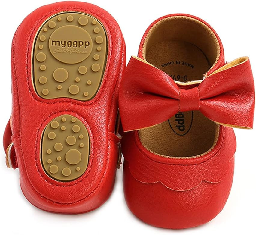 Timatego Baby Girl Mary Jane Flats Shoes Non Slip Soft Sole Infant Toddler First Walker Wedding P... | Amazon (US)