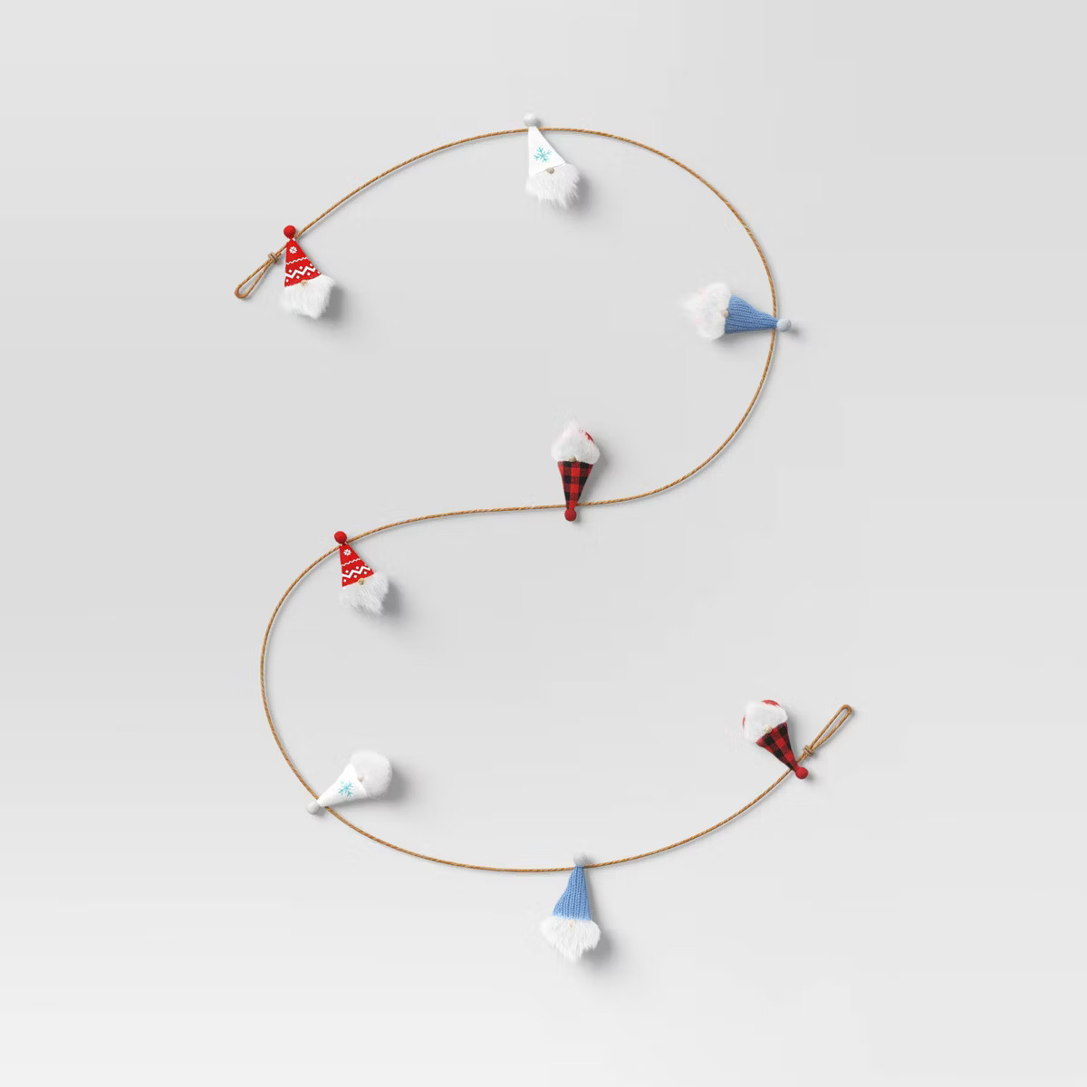 6' Fabric Gnomes Decorative Wall Garland White/Blue/Red - Wondershop™ | Target