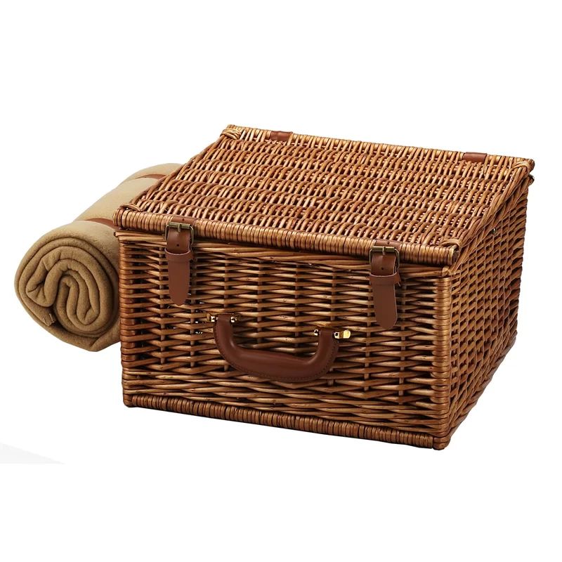 Cheshire Basket for Two with Coffee Set and Blanket in Santa Cruz | Wayfair North America