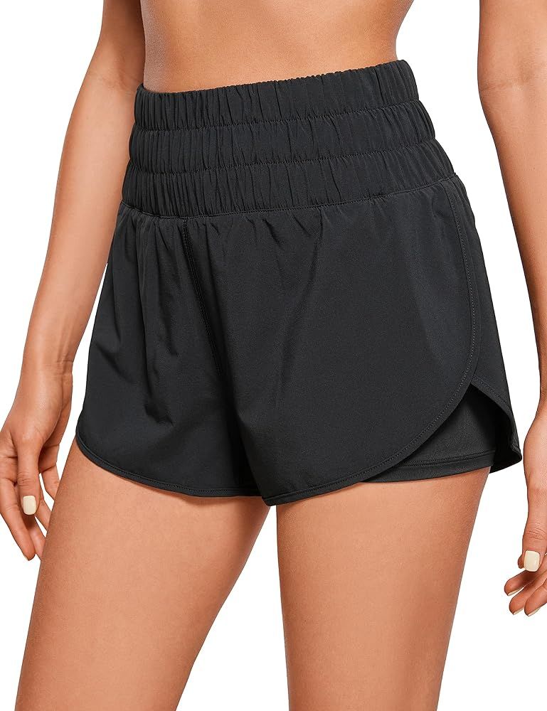CRZ YOGA 2 in 1 High Waisted Running Shorts for Women 3" - Split Breathable Athletic Tennis Gym W... | Amazon (US)