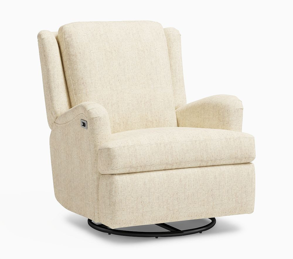 Chris Loves Julia Roll-Arm Swivel Glider Recliner | Pottery Barn Kids
