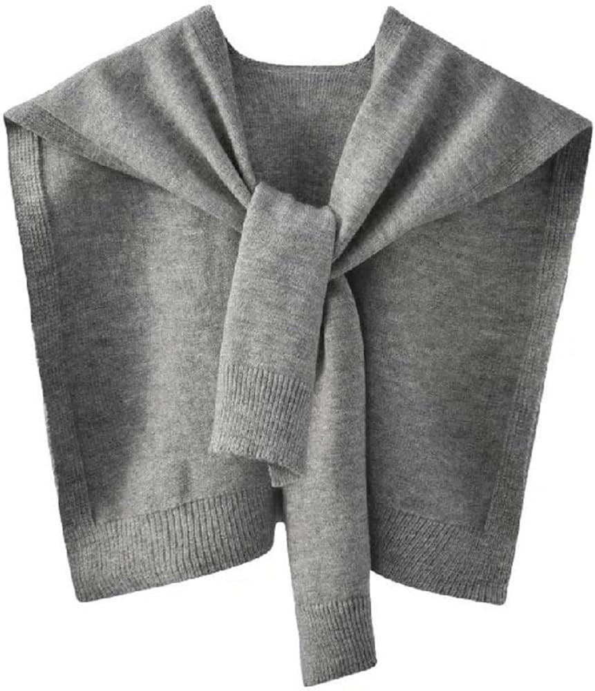 Women Sweater Shawl Wraps Y2K Knitted Tie Up Knotted Shoulder Cape Casual Travel Scarf Tops Trend... | Amazon (US)