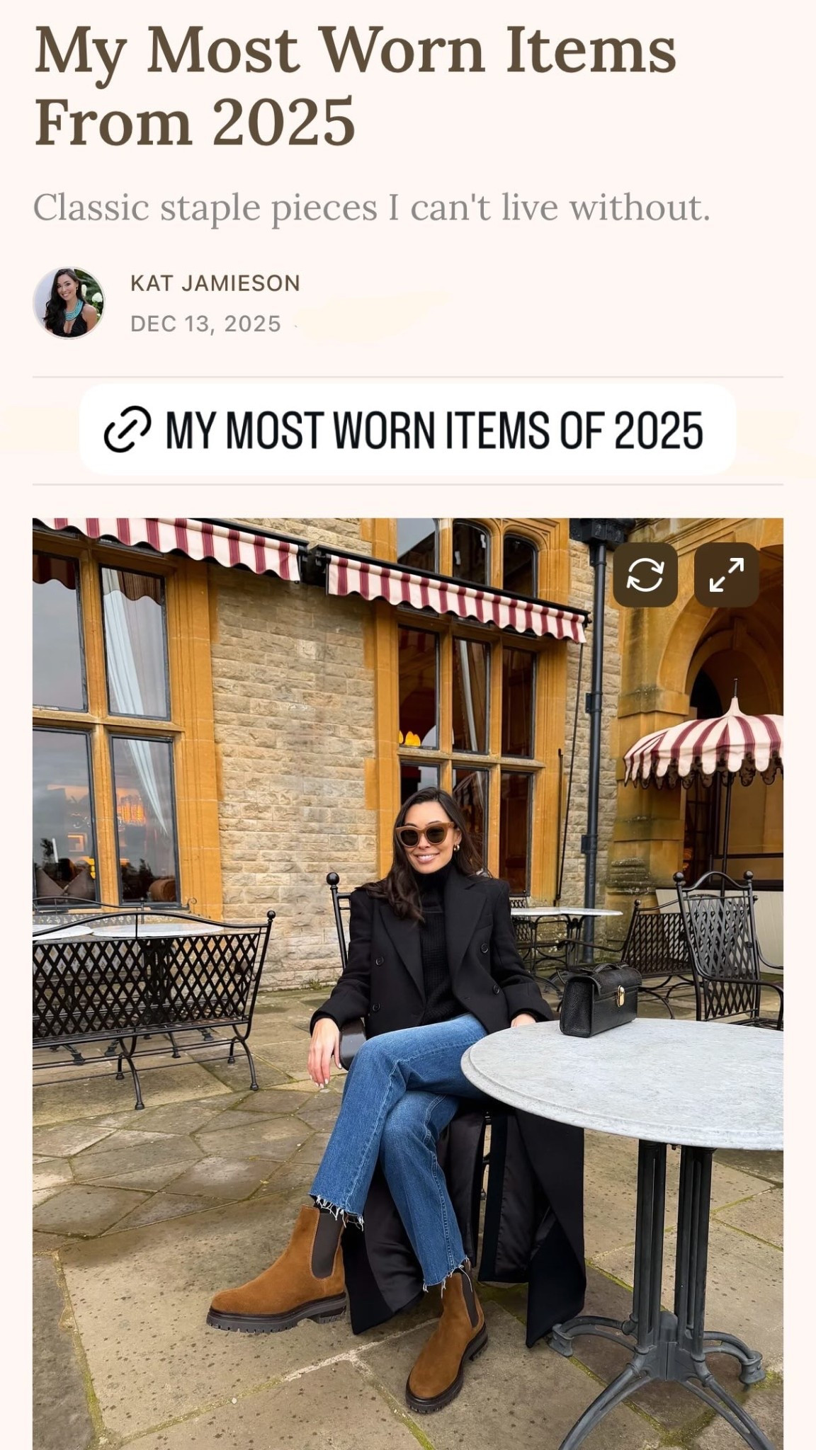 My most worn items of 2025 now on katjamieson.substack.com 🤍