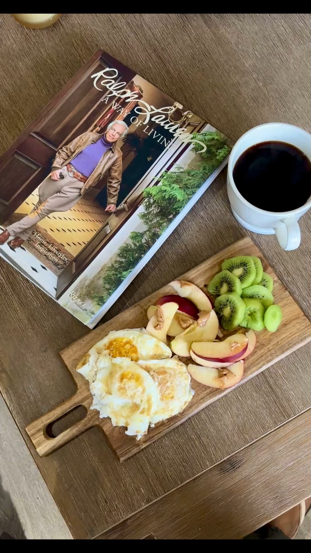 Simple and elegant brunch ✨ Eggs, fruit, and black coffee served with a side of inspiration. Sometimes the best ideas come while flipping through coffee table book — a reminder that style and creativity can be part of everyday living.

#LTKHome