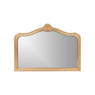 Best Home Fashion 24 in. H x 32 in. W Classic Rectangle Framed Gold Arch Accent Mirror | The Home Depot