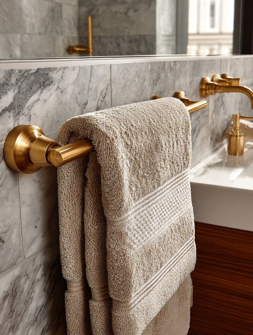 Sometimes it’s the smallest details that make the biggest difference.

Like this brushed gold towel bar.

Not a full renovation.
Not a major upgrade.
Just one intentional change.

And suddenly your bathroom feels:

• Warmer
• More elevated
• Thoughtfully designed

Let’s be honest — bathrooms are often the most overlooked spaces in a home.

We focus on living rooms, bedrooms, kitchens…
and leave the bathroom as an afterthought.

But a simple swap like this can instantly shift the entire look:

• Replace standard hardware with brushed gold
• Pair with neutral towels for a soft, spa-like feel
• Let the metallic finish add that subtle touch of luxury

Because elegance isn’t always about doing more —
sometimes it’s about upgrading the details you see every day.

And yes… even a towel bar can do that.

Shop our curated edit of brushed gold bathroom hardware: linked below.

#BathroomDesign
#PowderRoom
#HomeDecorIdeas
#InteriorStyling
#LuxuryDetails
#ElegantLiving 

 #LTKHome