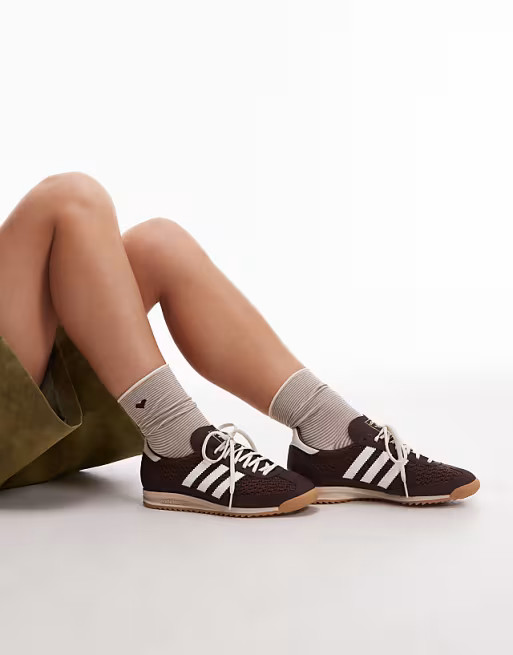 adidas Originals SL 72 OG trainers in brown and cream woven- Exclusive to ASOS | ASOS | ASOS (Global)