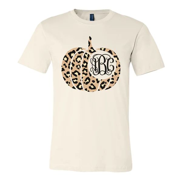 Monogrammed 'Leopard Pumpkin' Premium T-Shirt | United Monograms
