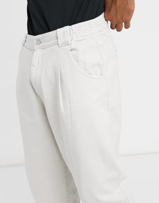 Bershka – Ballon-Jeans in Ecru | ASOS (Global)