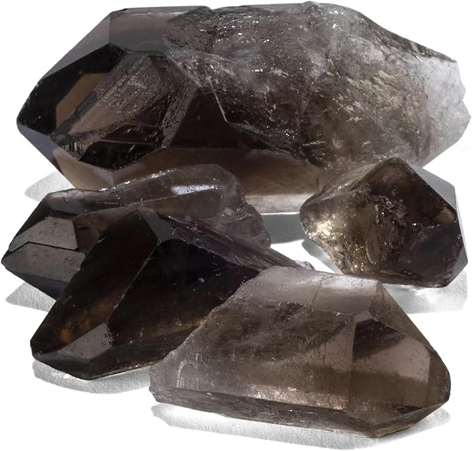 KALIFANO Smoky Quartz Points Bundle (250+ Carats) - Bulk High Energy Raw Lemurian Reiki Morion Cu... | Amazon (US)