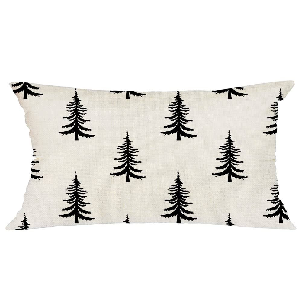 GEEORY Christmas Pillow Cover 12x20 for Christmas Decorations Chirstmas Tree Lumbar Pillow Cover ... | Amazon (US)
