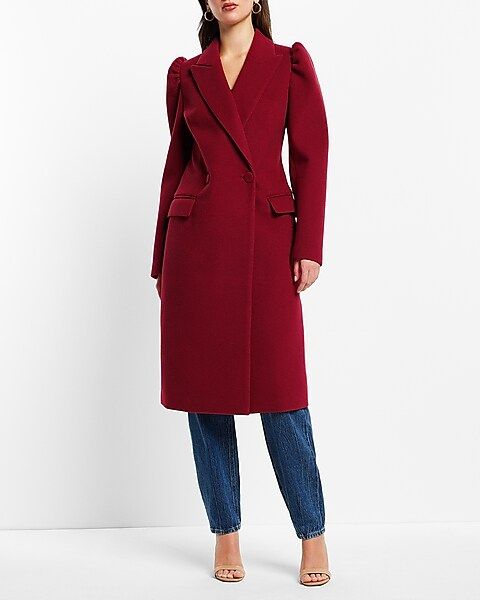 Puff Sleeve Trench Coat | Express
