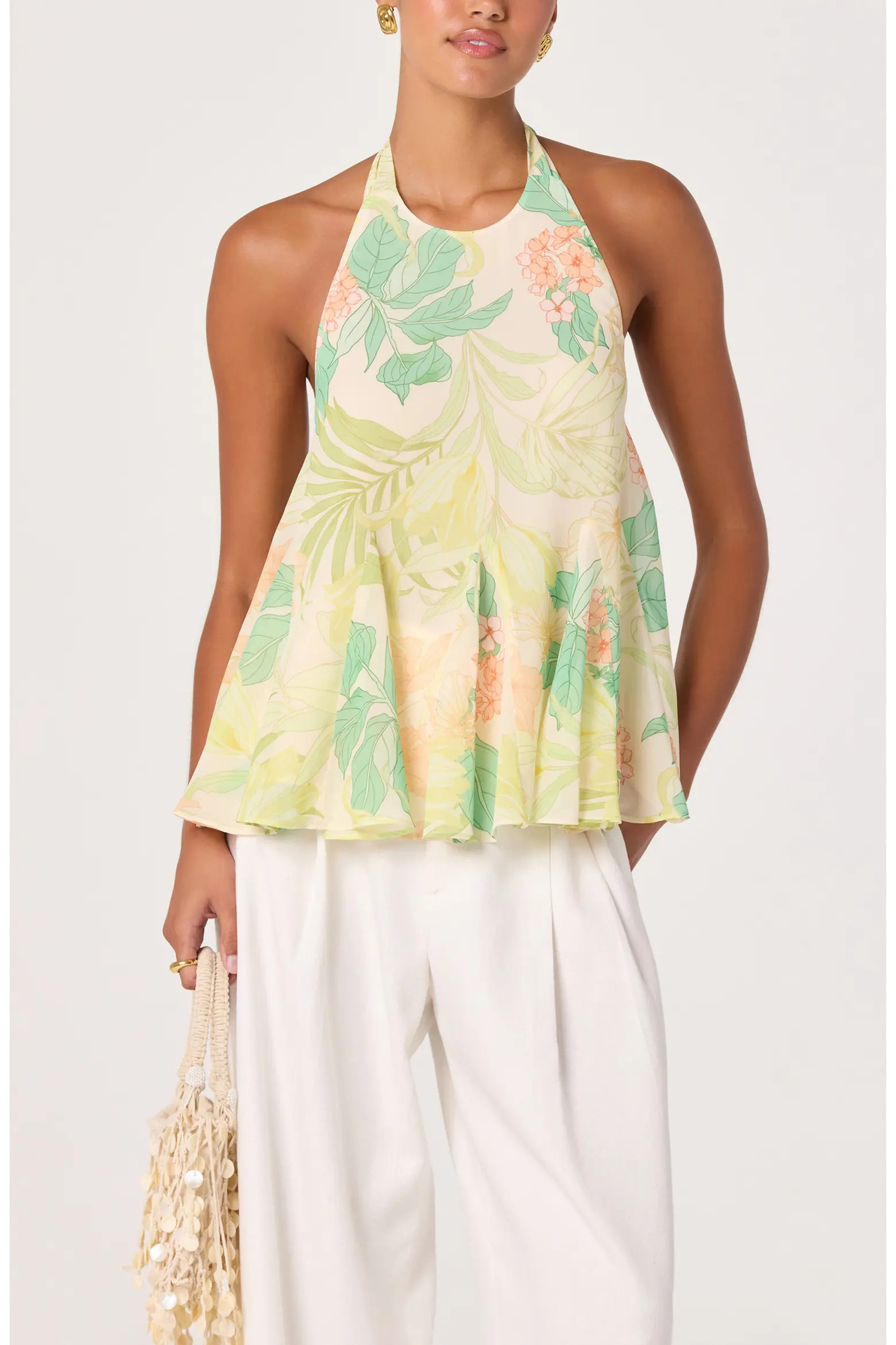 Belen Floral Print Halter Top (Women) | Nordstrom | Nordstrom