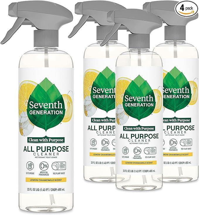 Seventh Generation All Purpose Cleaning Spray Surface Cleaner Lemon Chamomile scent Cuts Grease 2... | Amazon (US)
