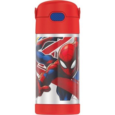 Thermos Spider-Man 12oz FUNtainer Water Bottle with Bail Handle - Red | Target