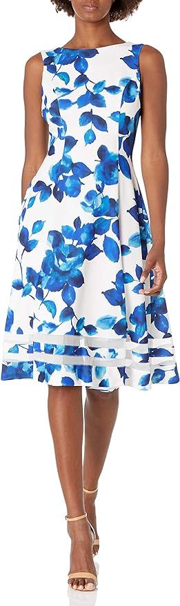 Calvin Klein Women's Sleeveless Midi Dress with Illusion Hem Detail | Amazon (US)