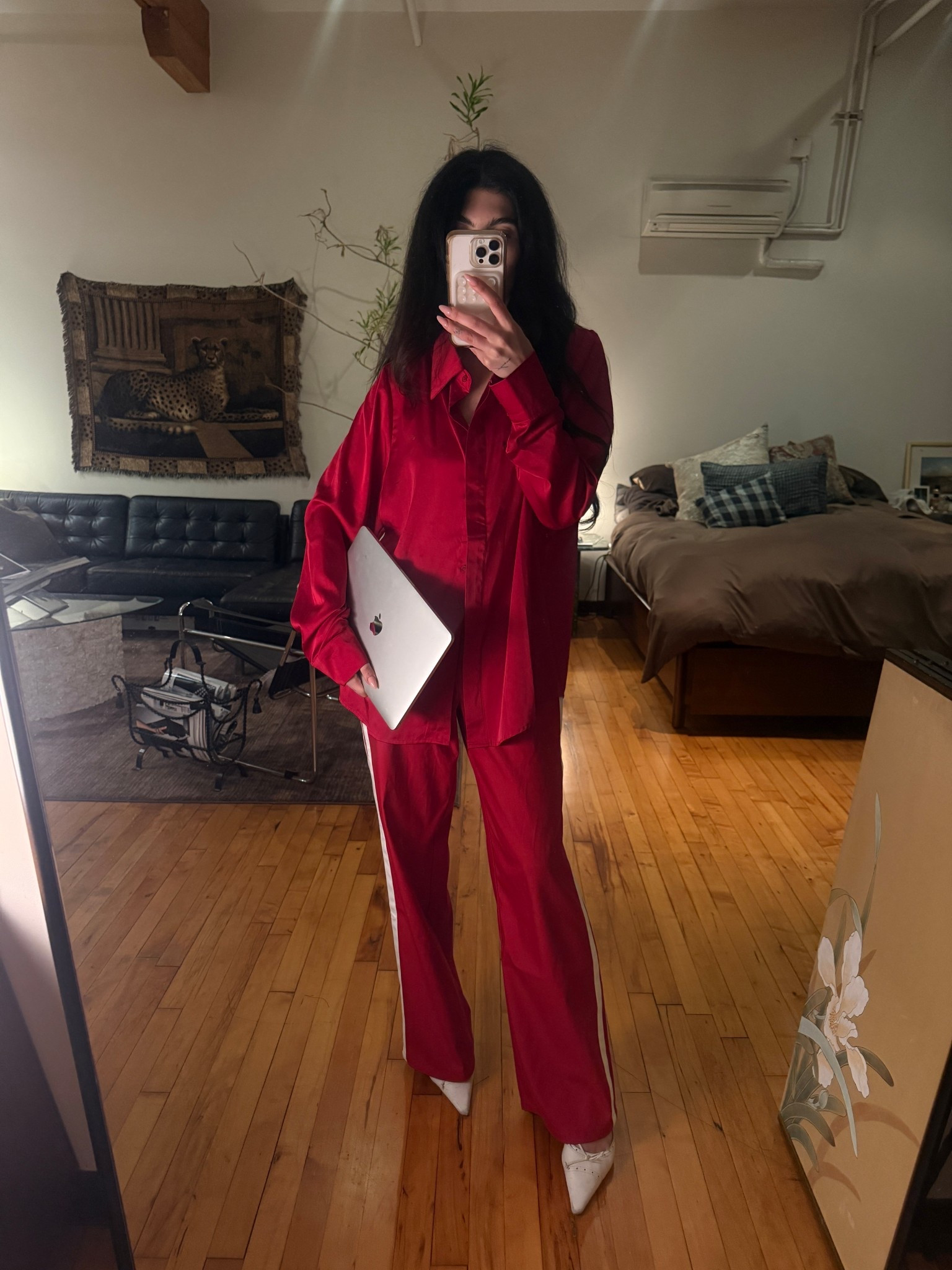 Late nights spent working

Red set, styling red, monochromatic red outfit, styling sweats, sweats and heels

#LTKgrwm #LTKootd