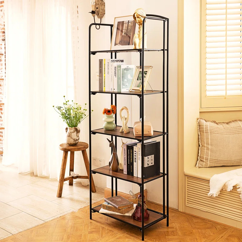Lejon No Assembly Folding Etagere Bookcase | Wayfair North America