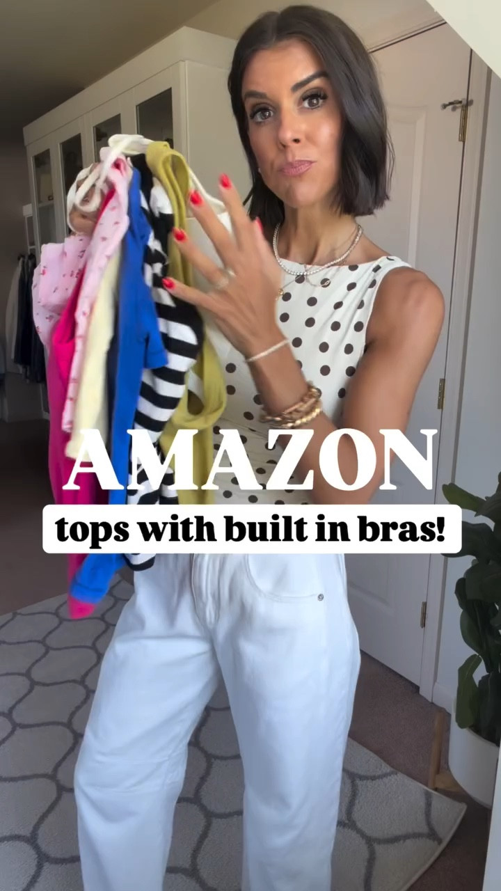 Amazon tops with built in bra! Size xs in all and both jeans. Size small in shorts. I’m 5’5 for reference

#LTKdayinmylife #LTKootd #LTKSeasonal