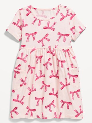 Printed Jersey-Knit Short-Sleeve Dress for Toddler Girls | Old Navy | Old Navy (US)