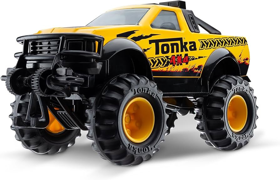 Tonka Steel Classics 4x4 Pickup Truck - Made with Steel & Sturdy Plastic, Yellow Toy Construction... | Amazon (US)
